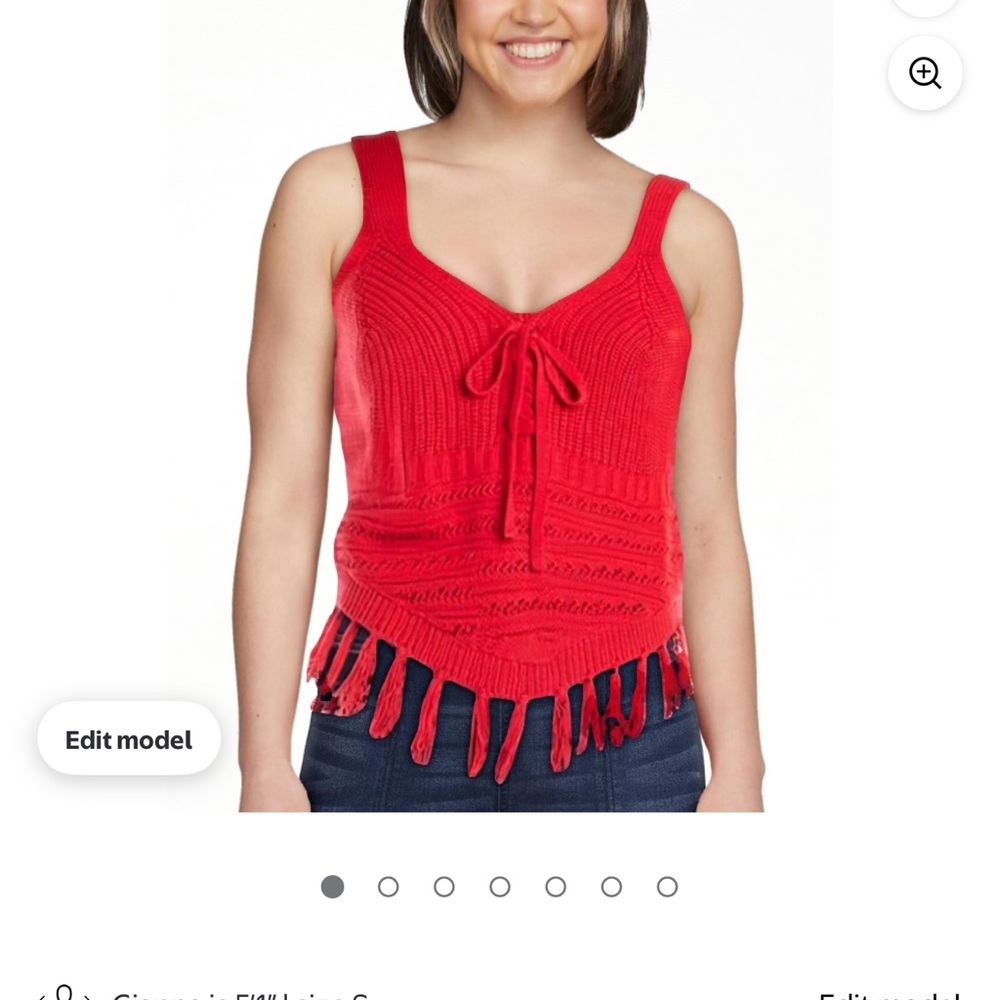 Red Knit Tank Top